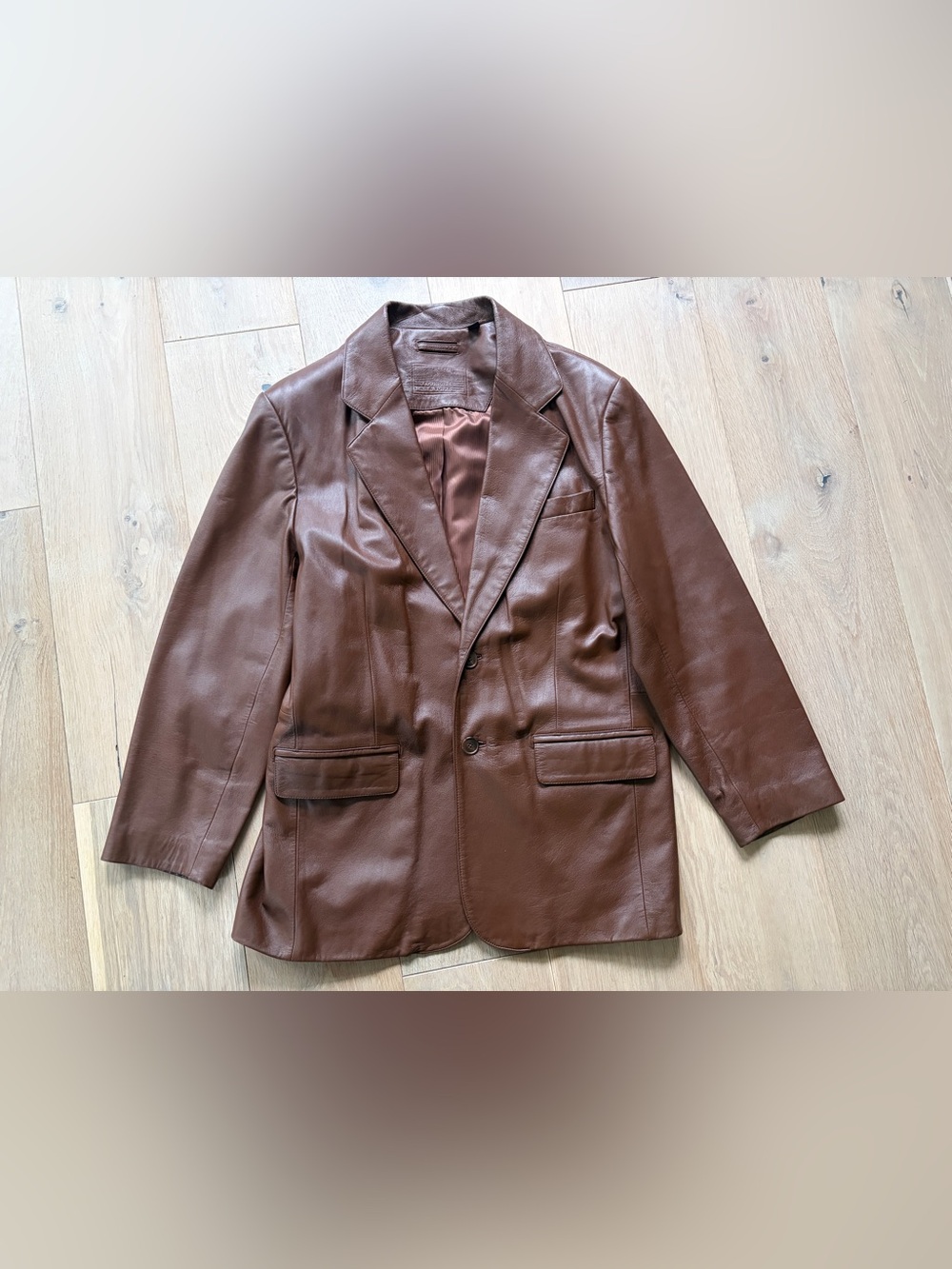 Roundtree & Yorke lambskin leather blazer jacket fall - Large